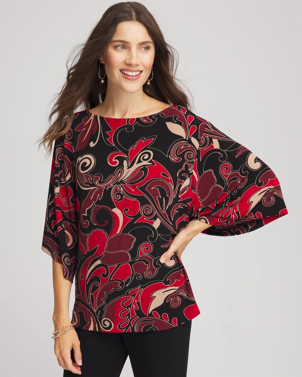 Travelers™ Animal-Print Lattice Top | Chico's